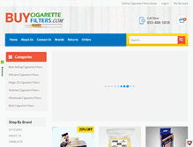 Tablet Screenshot of buycigarettefilters.com